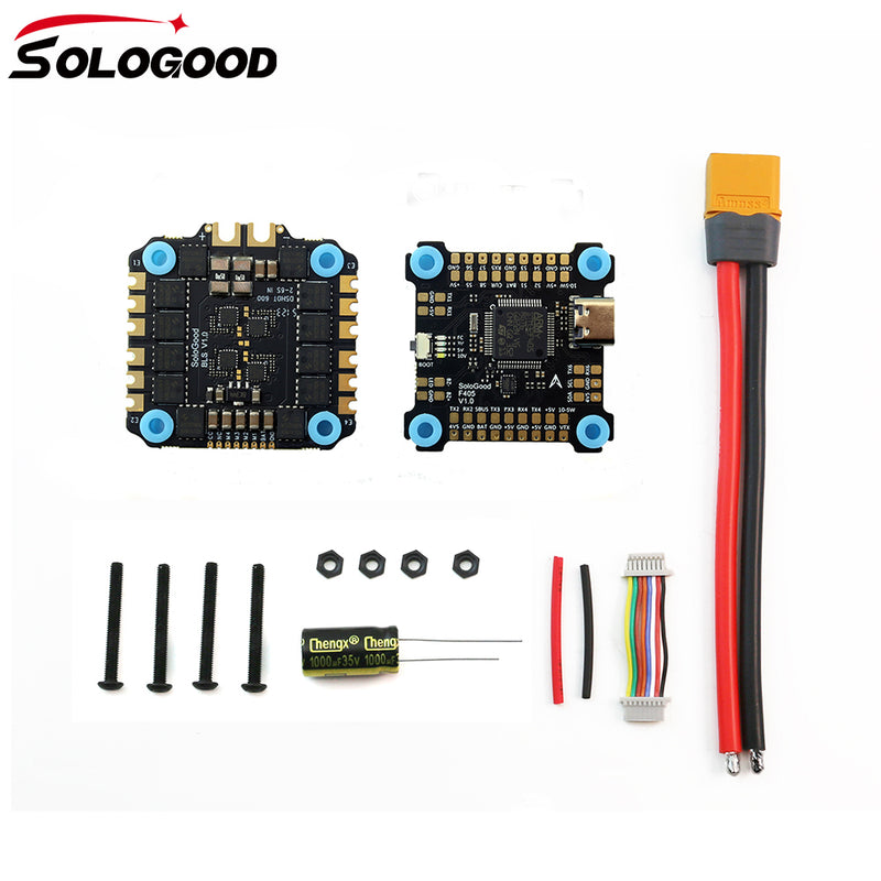SoloGood F405 55A Stack ICM42688P F405 Flight Controller BLHELI_S 55A 4in1 ESC 30.5X30.5mm 2-6S for FPV Freestyle Drones Parts