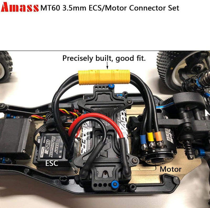 5Pairs Amass MT60 3.5mm ESC Motor Connector 3 Pole Male Female for RC Quad Car Battery Charger