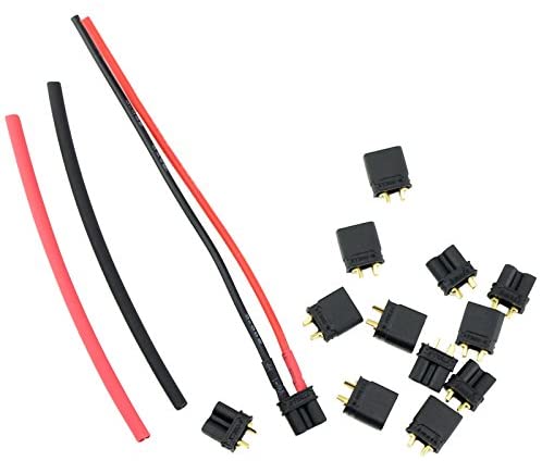 Amass 10 Pairs XT30 XT30-U Male Female Bullet Connectors Power Battery Plugs with Heat Shrink for RC Lipo Battery