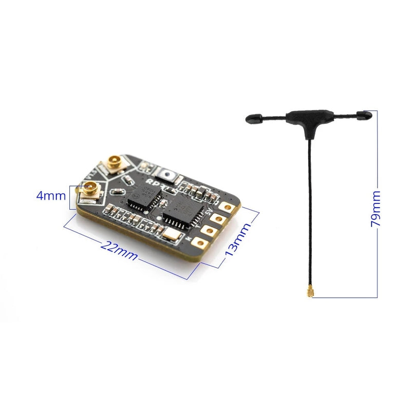 RadioMaster RP3 V3.0 ExpressLRS 2.4ghz Nano Receiver Dual Antenna for RC Airplane FPV Freestyle Tinywhoop Long Range