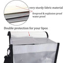 SoloGood Portable Fireproof Explosion-Proof Lipo Battery Safety Bag Airforth Silver for RC Vehicle Airplane Helicopter Batteries