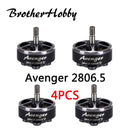 4pcs BrotherHobby Avenger 2806.5 Motor1300/1700/1920KV 4-6S Brushless Motor  FPV Racing RC Quadcopter Drone Models