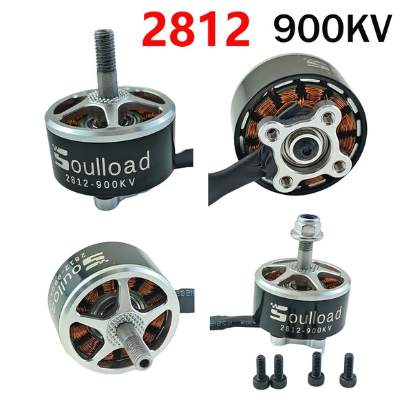 Soulload 2812 900KV  Brushless Motor 5-8S CNC 6061-T6 Aluminum Bell 7-9inch Propeller for RC FPV Drone