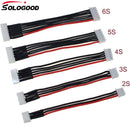 SoloGood 10PCS JST-XH 2S/ 3S/ 4S/ 5S/ 6S Battery Balance Plug Extension Lead 22AWG Silicone Wire Balance Leads Extension Cable for LiPo Batteries Balance Charging