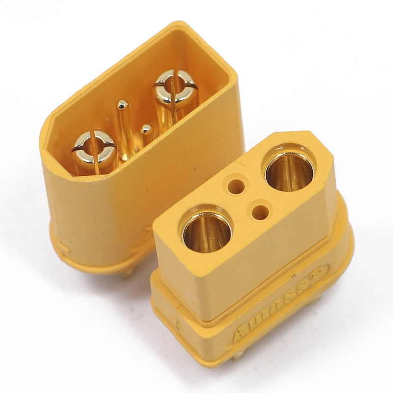 Wholesale 100pcs Amass XT90I Plug Connectors 4.5mm Gold Bullet Plated Connector Plug Male Female For RC Model Battery