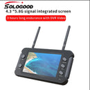 SoloGood 800*480 5.8G FPV Monitor with DVR 40CH 4.3 Inch LCD Display 16:9 NTSC/PAL Auto Search Video Recording