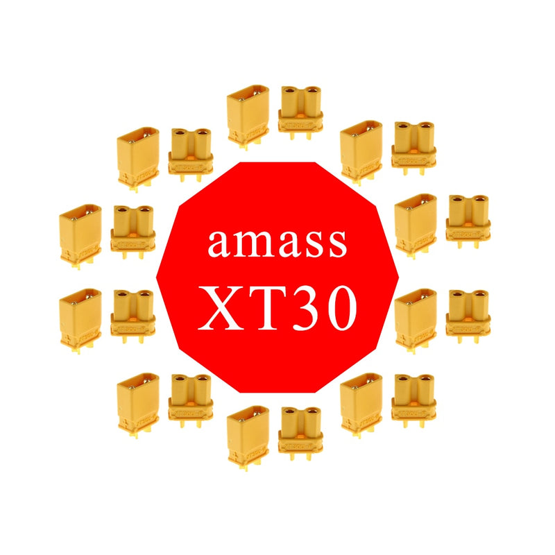 Amass Connector XT90S XT90-S Anti Spark XT30U XT60 XT90 MR30 XT60H Plugs Male Female FPV Drone Battery