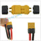 Amass 5 Pairs Amass XT60H XT60 Bullet Connector Male Female Plug Pack with 5 Feet 12AWG Silicone Cable (Red+Black)