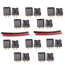 Amass 10 Pairs XT30 XT30-U Male Female Bullet Connectors Power Battery Plugs with Heat Shrink for RC Lipo Battery