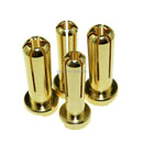 10PCS AMASS 4mm 5mm Banana Plugs Male Authentic Alotted aft Beveled Stable Current 40A Gold Plating 5u For RC Car
