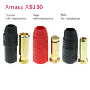Amass AS150 Gold Plated Banana Plug 7mm Male Female for High Voltage Battery Red Black