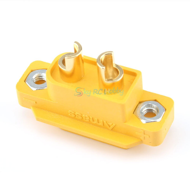 10Pcs Updated AMASS XT60E-M Mountable XT60 Male Plug Connector For Racing Models Multicopter Fixed Board DIY Spare Part