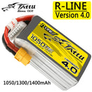 TATTU R-Line Version 4.0 V4 22.2V 1050mAh/1300mAh/1400mAh 130C 6S1P LiPo Battery for RC Racing Drone RC Quadcopter w/ XT60 Plug