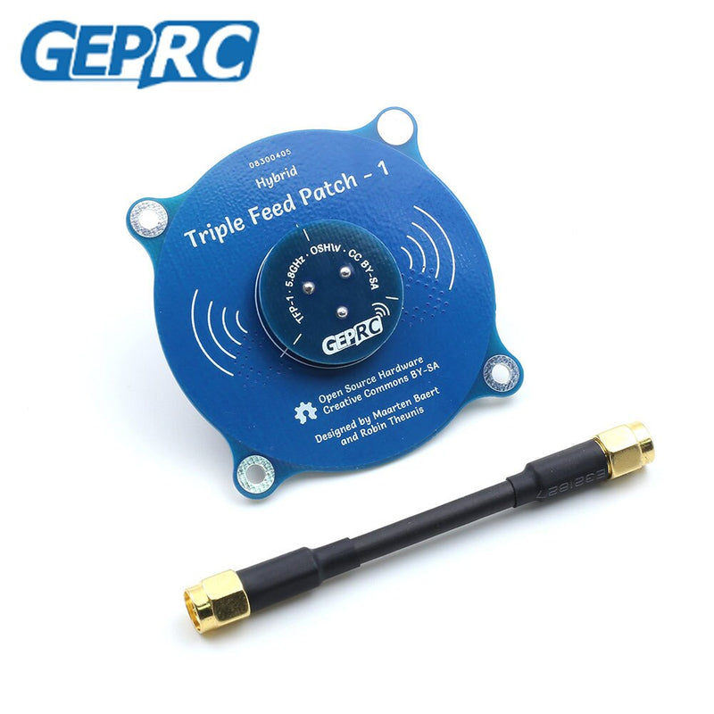 GEPRC Triple Feed Array 5.8G 14DBI Circular Polarized FPV Antenna Compatible RHCP LHCP for RC Drone FPV Long Range VTX Goggle