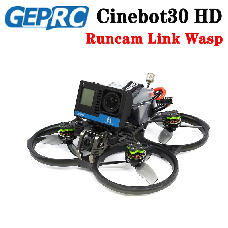 GEPRC Cinebot30 HD Runcam Link Wasp 4S FPV Drone ELRS 2.4 G / TBS Nano RX COB Lamp with HD Caddx Vista micro System for FPV