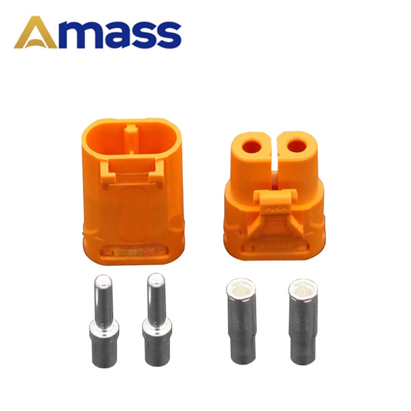 Wholesale 100pcs Amass DC Plug LCB30 Copper Silver Plated Lithium Battery Connector For Smart Appliance Male Female LCB30-F LCB30-M