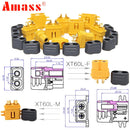 5Pair Amass XT60-L  XT60L Bullet Connectors Plug With Lock Protective Sleeve For RC Lipo Battery Car Truck Airplane Drone Toy