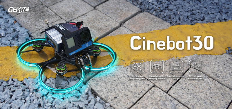 GEPRC NEW Cinebot30 HD Walksnail Avatar HD 3inch 4S 6S FPV Drone ELRS 2.4 G / TBS NanoRX with Caddx Vista System FPV