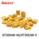 5Pair Amass RC Aircraft FPV  XT30AW-M XT30UW-F Waterproof Plug with Lock Buckle XT30AW Male XT30UW Female Gold-plated Connector