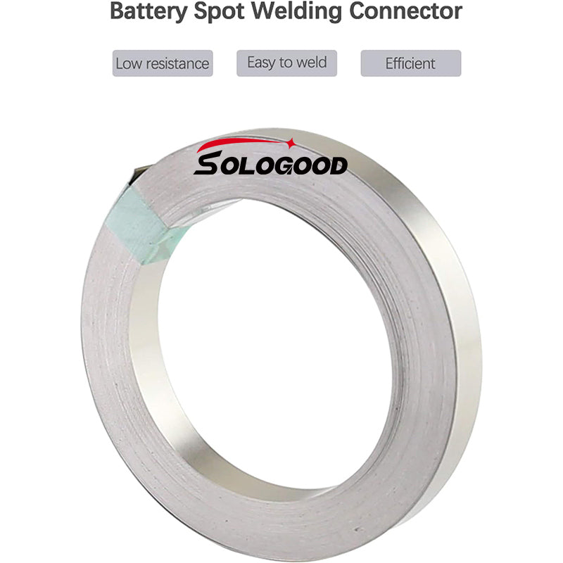 SoloGood Nickel Strip 10m 0.15x8mm Nickel Tap for 18650 Cell Battery Pack Spot Welding 1Roll
